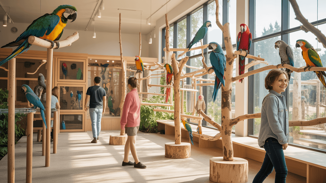 Teambuilding külastus - group visit Parrot Centre